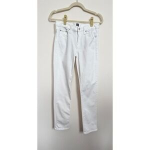 Gap Denim Jeans Womens‎ 27 White Mid Rise Classic Straight Leg